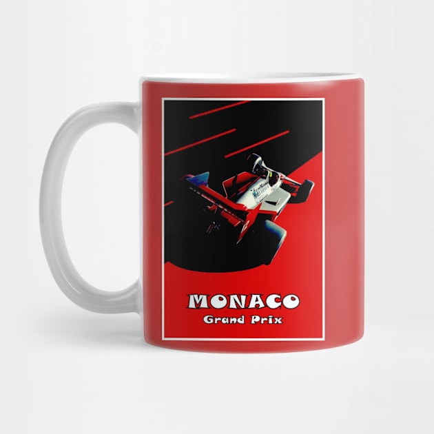 Monaco Modern Auto Grand Prix Road Racing Print by posterbobs